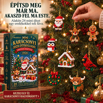 🎄Healrize® Adventní kalendář s 24 vánočními mini ozdobami z kostiček