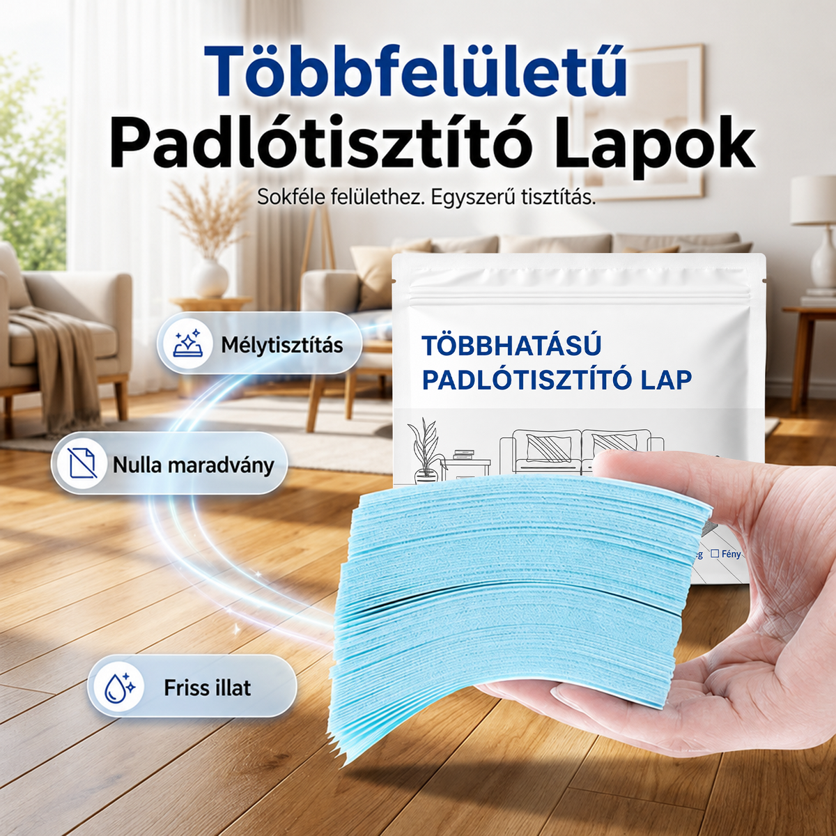 🧹Vízben oldódó padlótisztító kendők💥