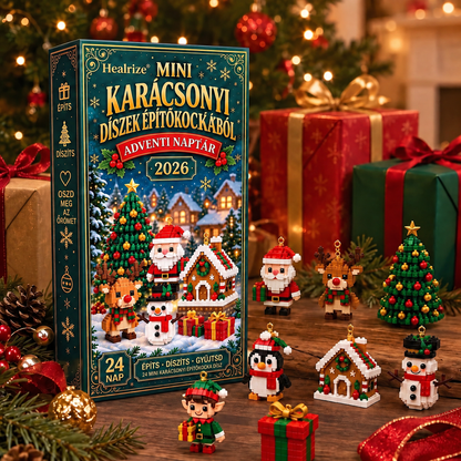 🎄Healrize® Adventní kalendář s 24 vánočními mini ozdobami z kostiček