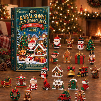 🎄Healrize® Adventní kalendář s 24 vánočními mini ozdobami z kostiček