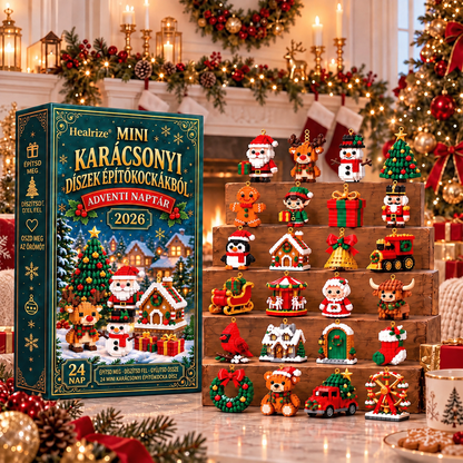 🎄Healrize® Adventní kalendář s 24 vánočními mini ozdobami z kostiček